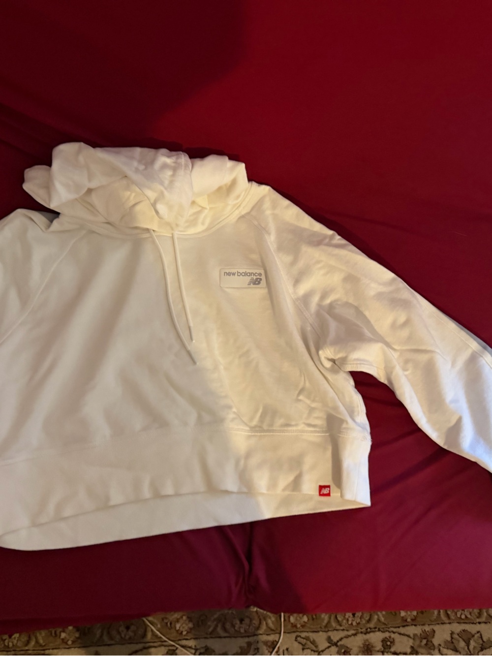 New Balance Women's White Cowl Neck Pullover